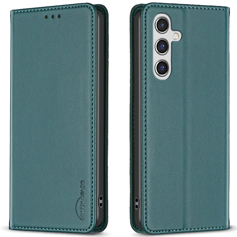 BINFEN COLOR BF18 For Samsung Galaxy A16 5G / A16 4G Case Leather Phone Cover with 3 Card Slots