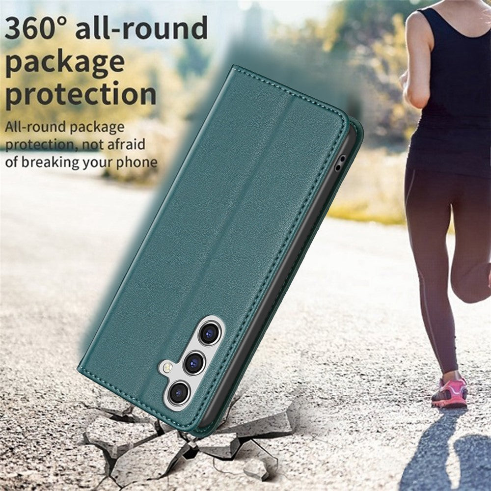 BINFEN COLOR BF18 For Samsung Galaxy A16 5G / A16 4G Case Leather Phone Cover with 3 Card Slots