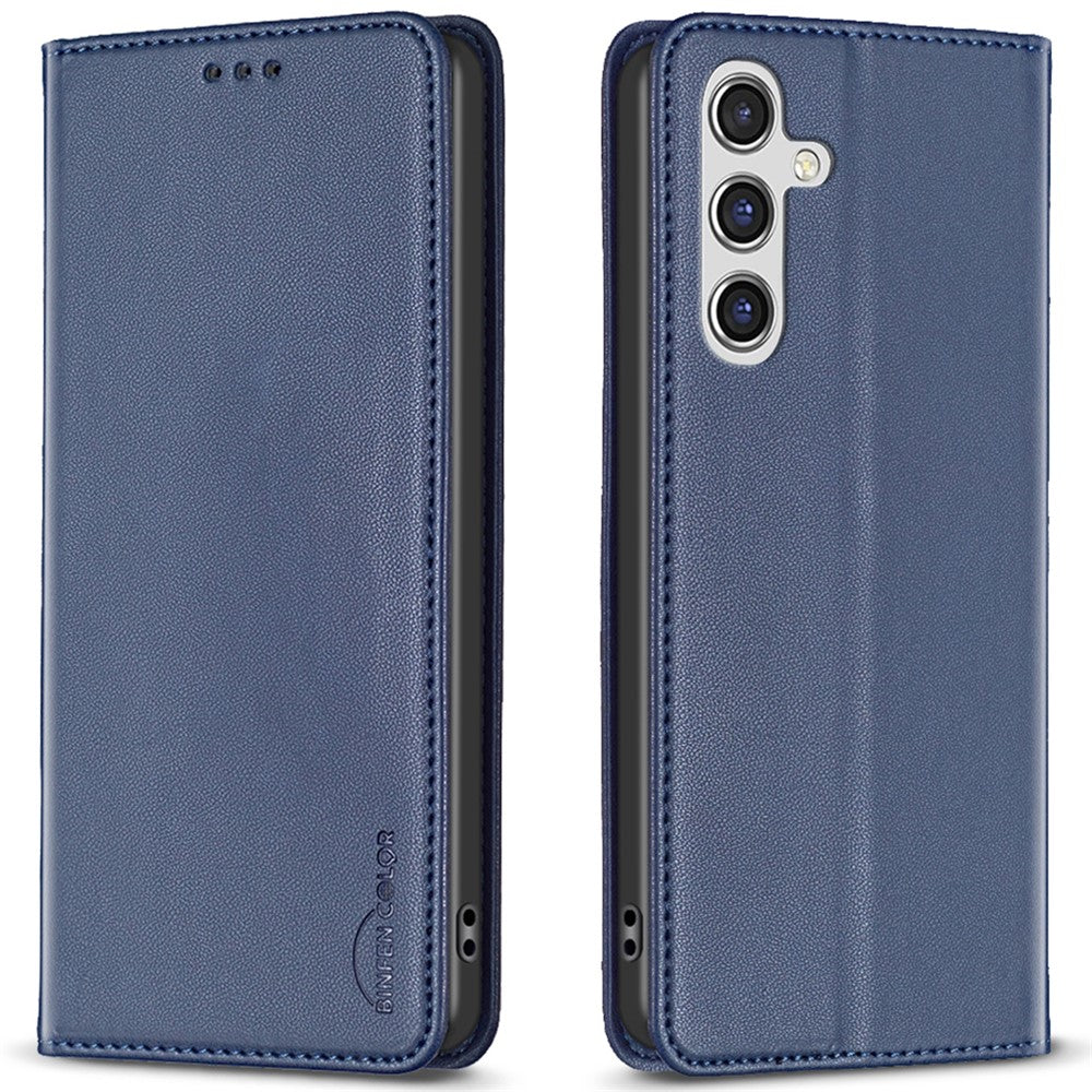 BINFEN COLOR BF18 For Samsung Galaxy A16 5G / A16 4G Case Leather Phone Cover with 3 Card Slots