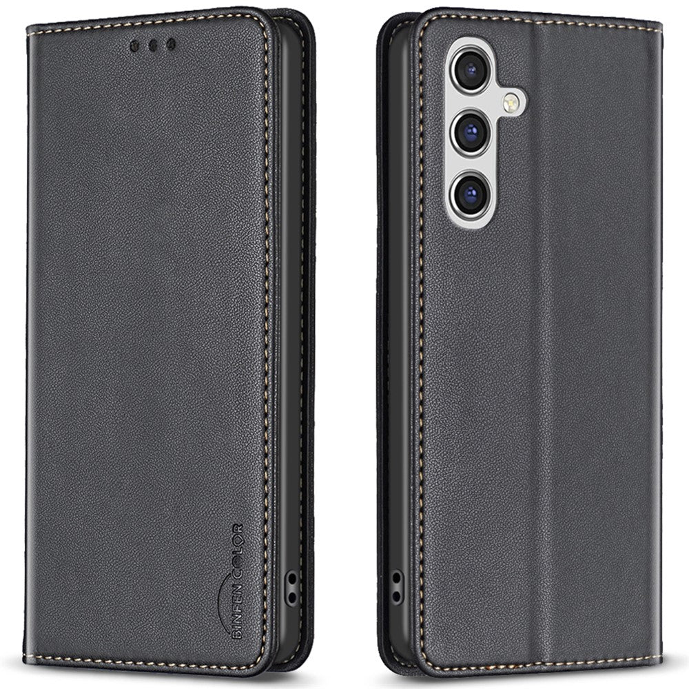 BINFEN COLOR BF18 For Samsung Galaxy A16 5G / A16 4G Case Leather Phone Cover with 3 Card Slots