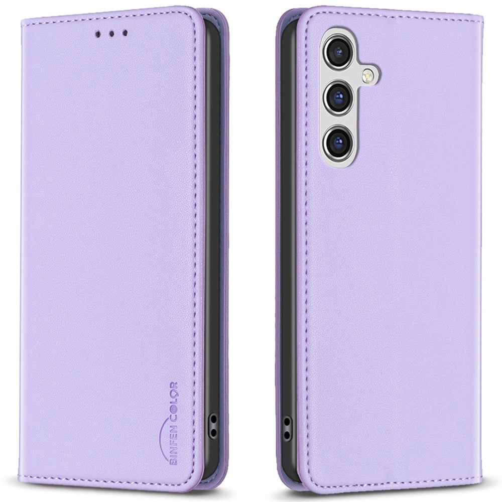BINFEN COLOR BF18 For Samsung Galaxy A16 5G / A16 4G Case Leather Phone Cover with 3 Card Slots