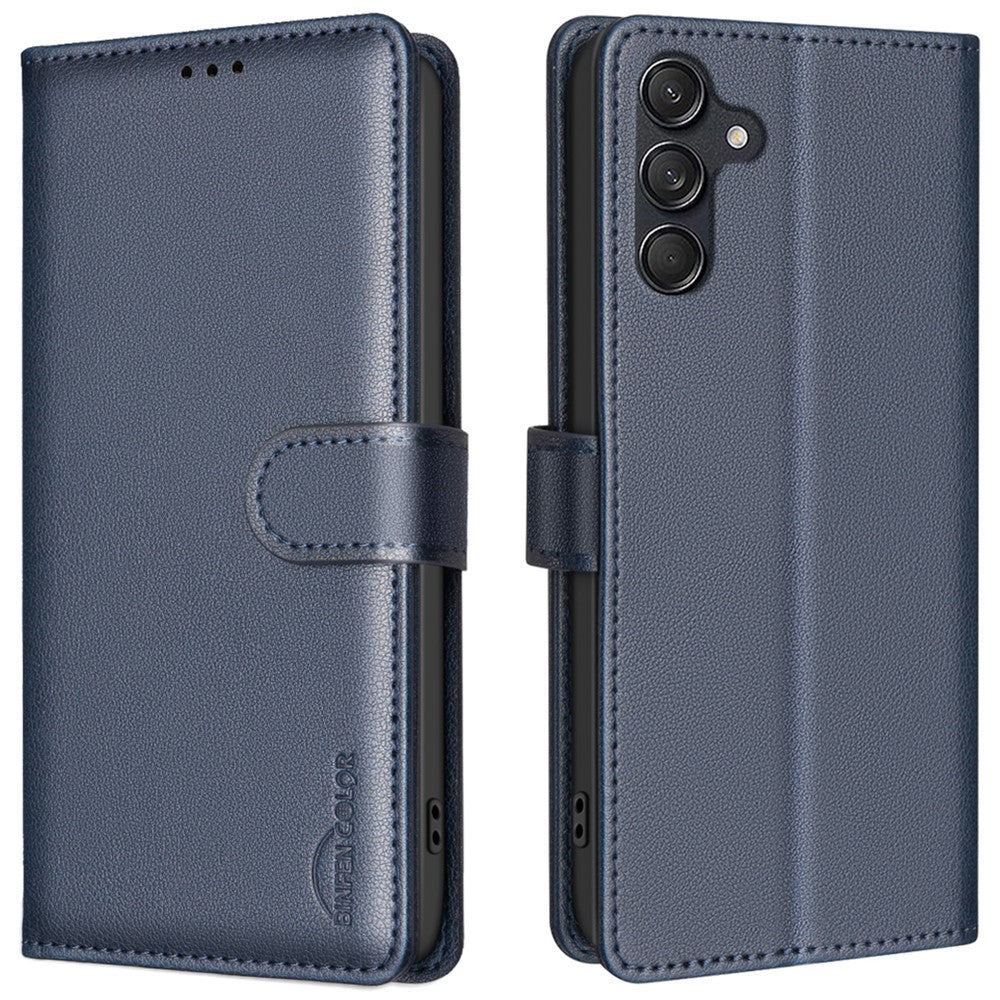 BINFEN COLOR BF32 til Samsung Galaxy A16 5G / A16 4G Læderetui Pung RFID-blokerende Telefoncover