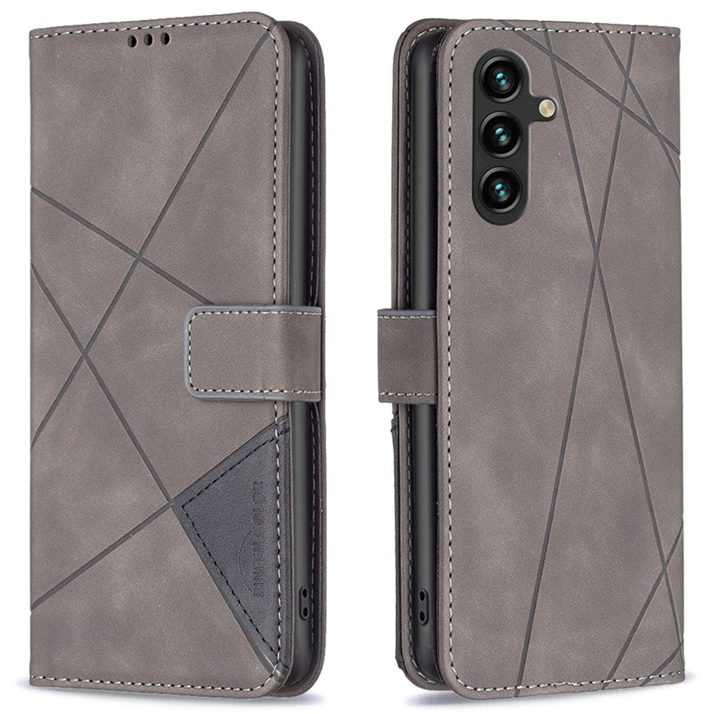 BINFEN COLOR til Samsung Galaxy A16 5G / A16 4G Telefoncovers Pung Stand Geometrisk Prægning Læder Cover