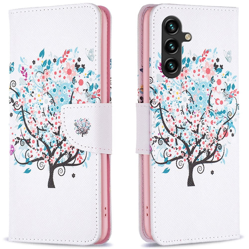 Til Samsung Galaxy A16 5G / A16 4G Pung Etui Mønsterprint Telefon Læder Cover