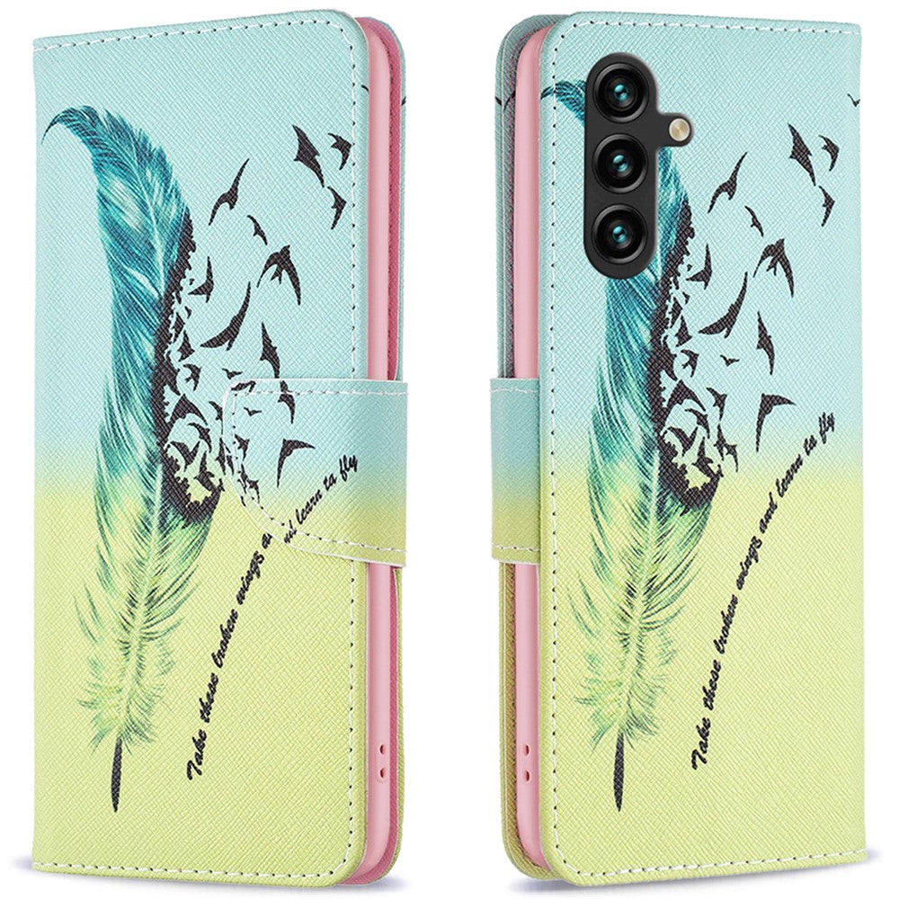 Til Samsung Galaxy A16 5G / A16 4G Pung Etui Mønsterprint Telefon Læder Cover