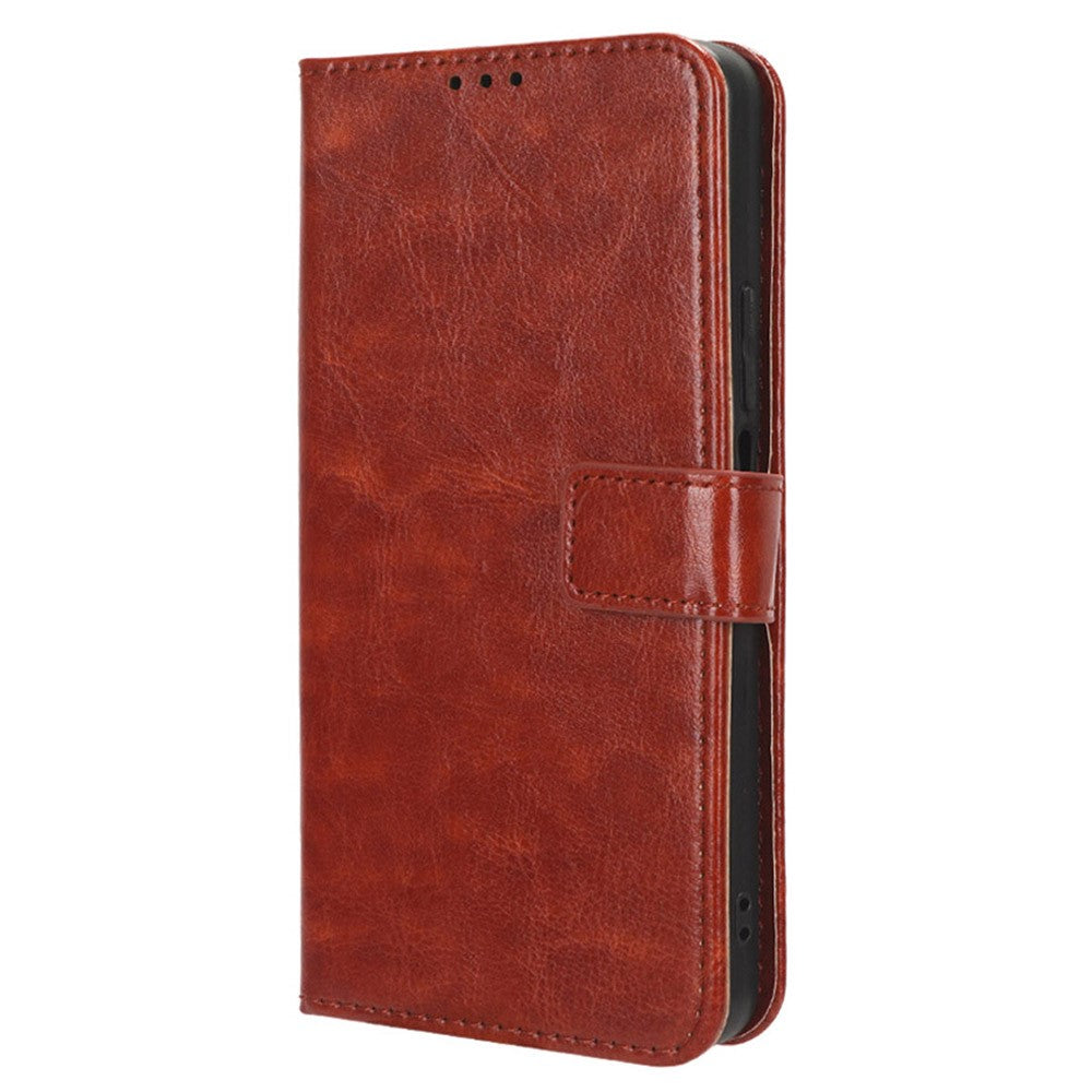 For Xiaomi Redmi K70 Ultra Phone Stand Case Crazy Horse Texture PU Leather Cover Wallet
