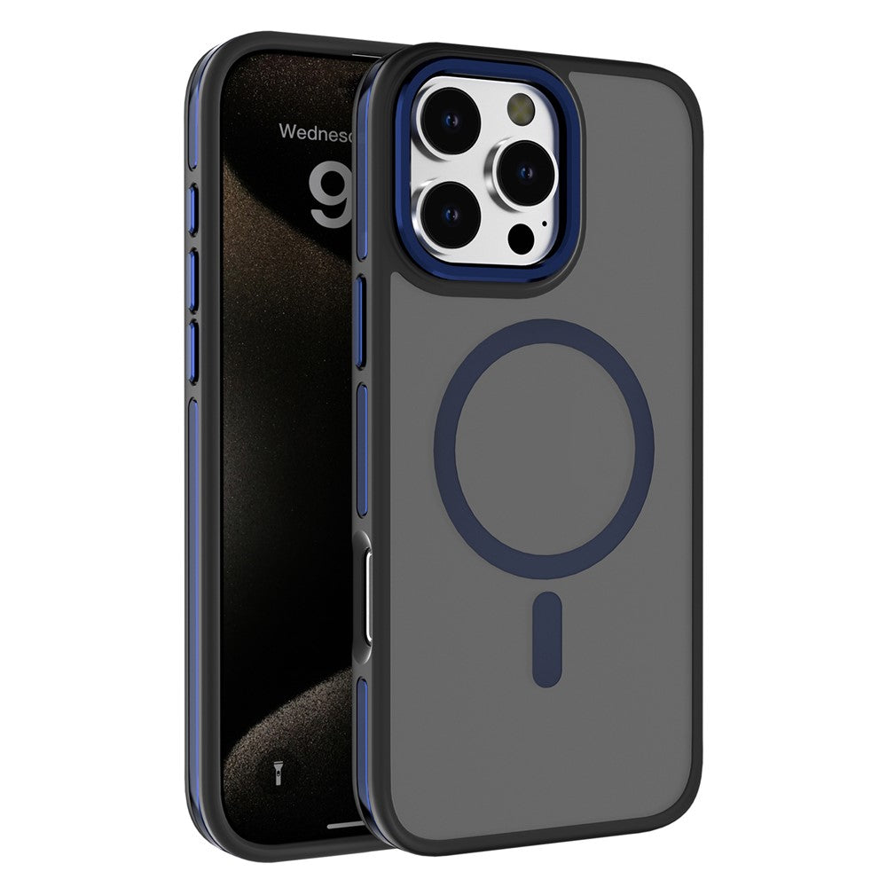 C1-serien för iPhone 13 Pro Max-skal med hudkontakt, TPU+PC, fallsäkert mobilskal, kompatibelt med MagSafe