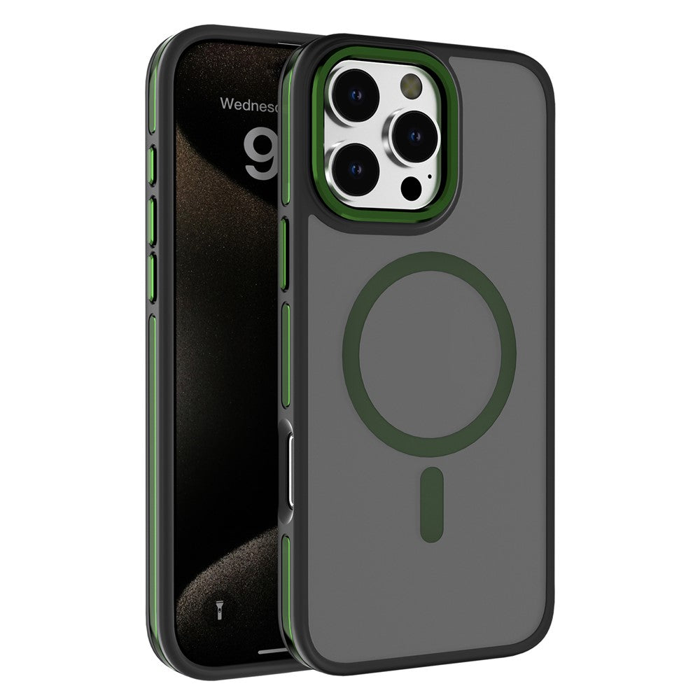 C1-serien för iPhone 13 Pro Max-skal med hudkontakt, TPU+PC, fallsäkert mobilskal, kompatibelt med MagSafe