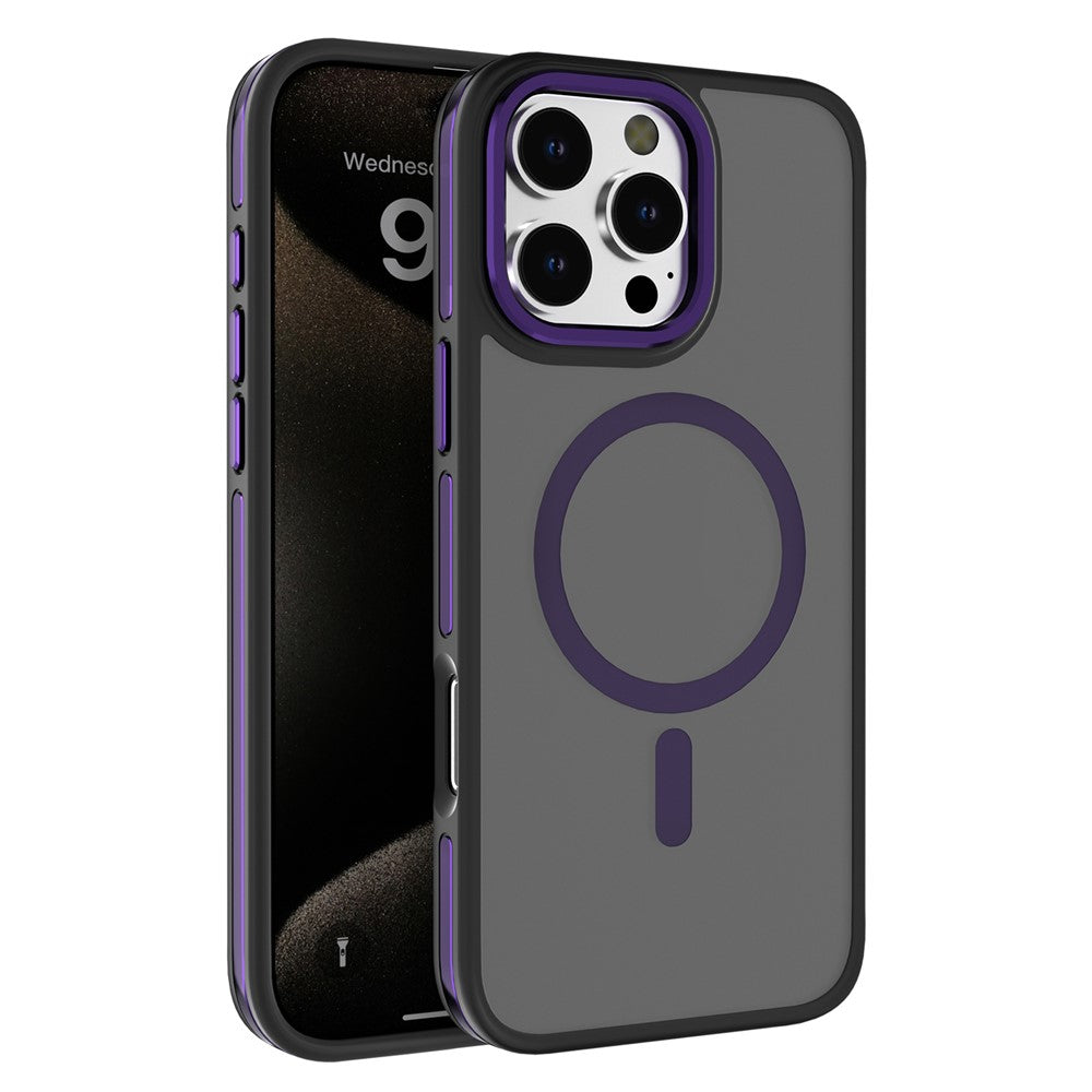 C1-serien för iPhone 13 Pro Max-skal med hudkontakt, TPU+PC, fallsäkert mobilskal, kompatibelt med MagSafe