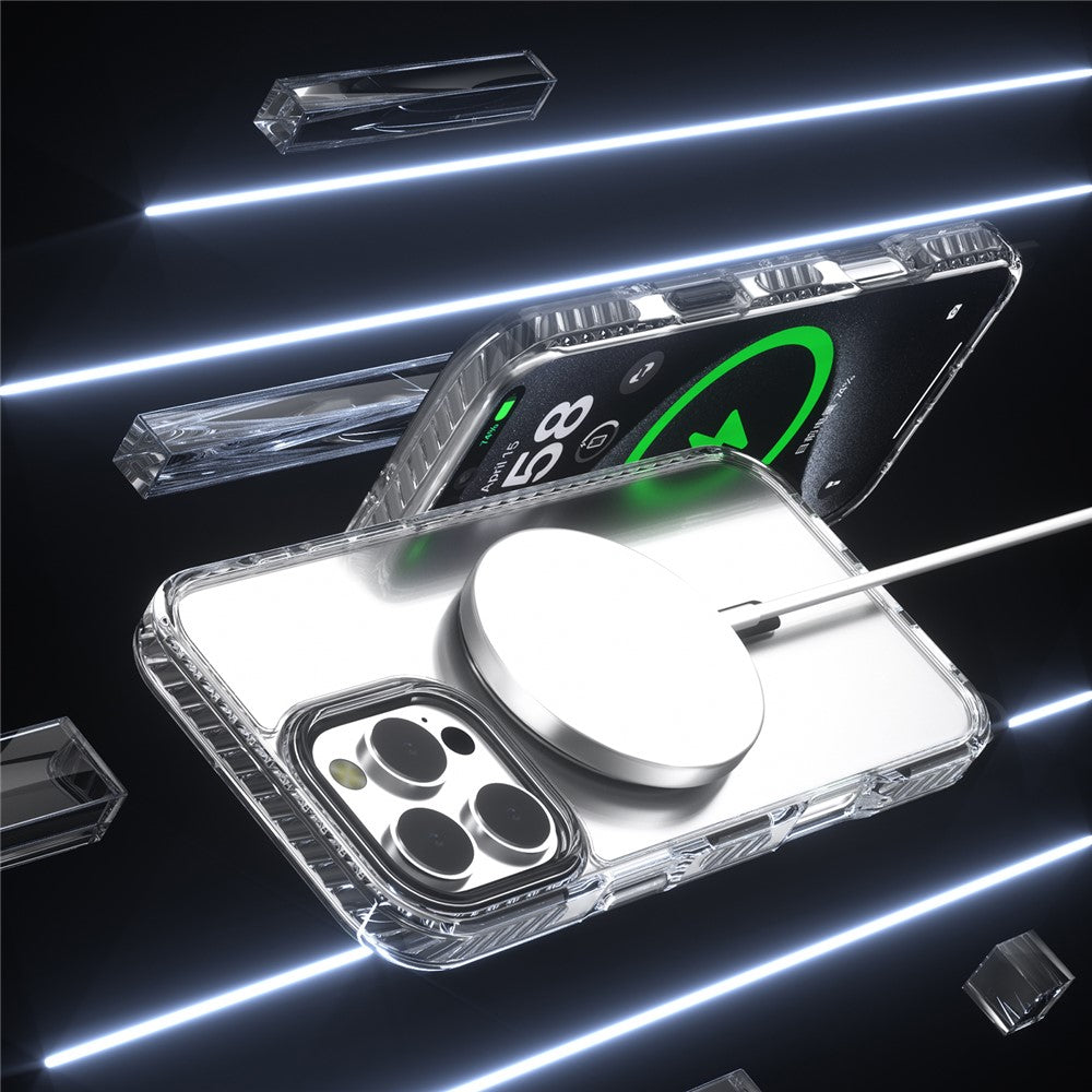Til iPhone 14 Pro etui, kompatibel med MagSafe PC+TPU cover med lang snor