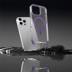 Til iPhone 14 Pro etui, kompatibel med MagSafe PC+TPU cover med lang snor