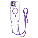 Til iPhone 14 Pro etui, kompatibel med MagSafe PC+TPU cover med lang snor