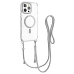 Til iPhone 14 Pro etui, kompatibel med MagSafe PC+TPU cover med lang snor
