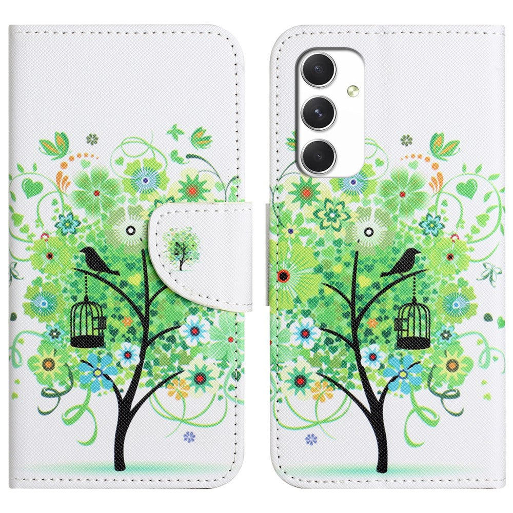 Til Samsung Galaxy A16 5G / A16 4G Etui Krydsmønster Læder Telefoncover Mønsterudskrivning