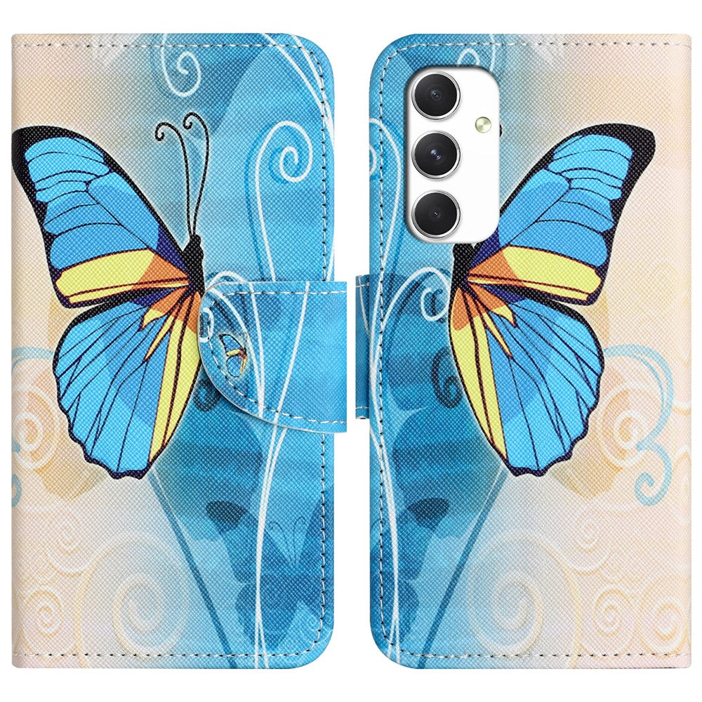 Til Samsung Galaxy A16 5G / A16 4G Etui Krydsmønster Læder Telefoncover Mønsterudskrivning