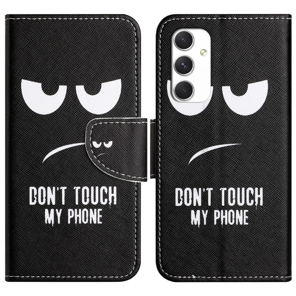 Til Samsung Galaxy A16 5G / A16 4G Etui Krydsmønster Læder Telefoncover Mønsterudskrivning
