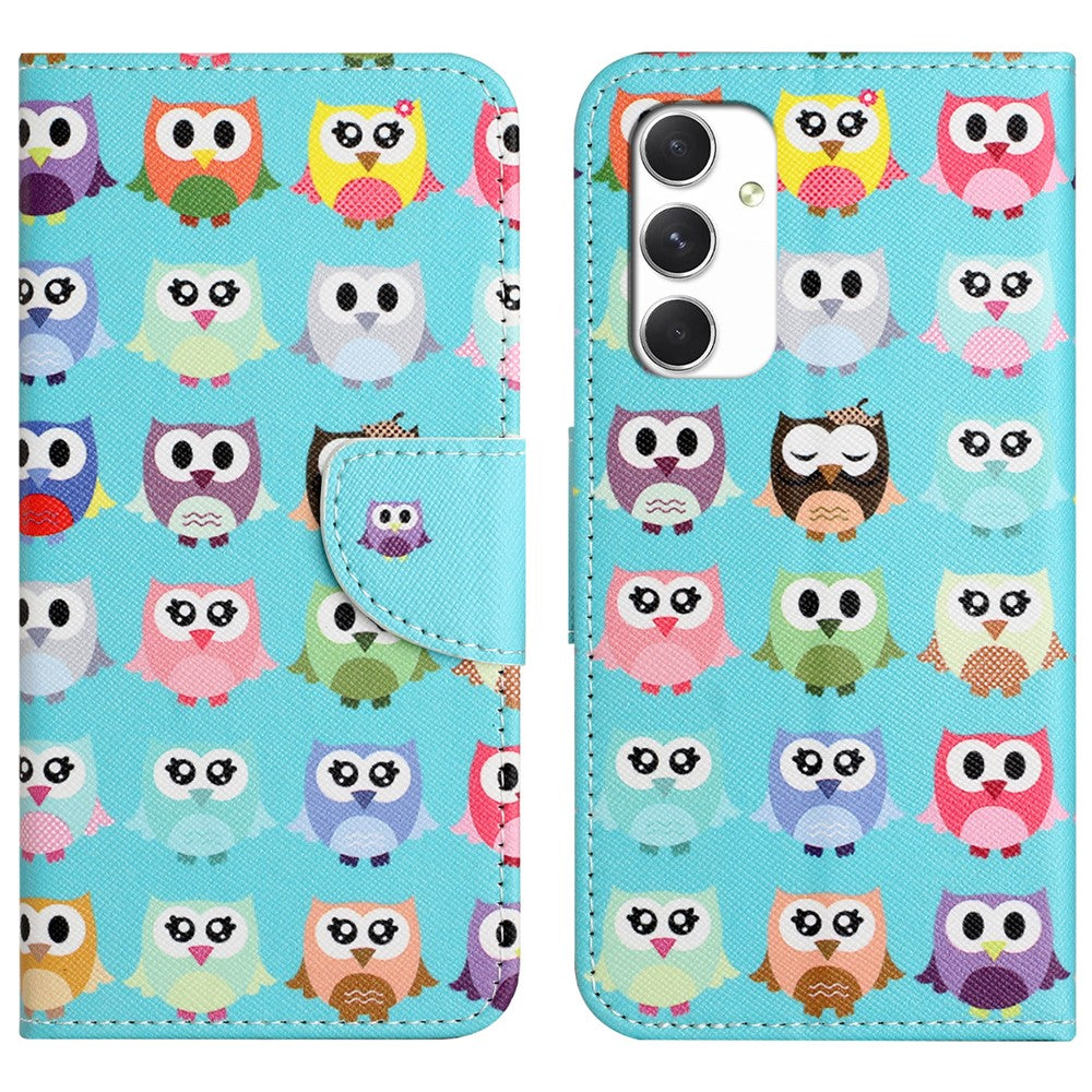 Til Samsung Galaxy A16 5G / A16 4G Etui Krydsmønster Læder Telefoncover Mønsterudskrivning