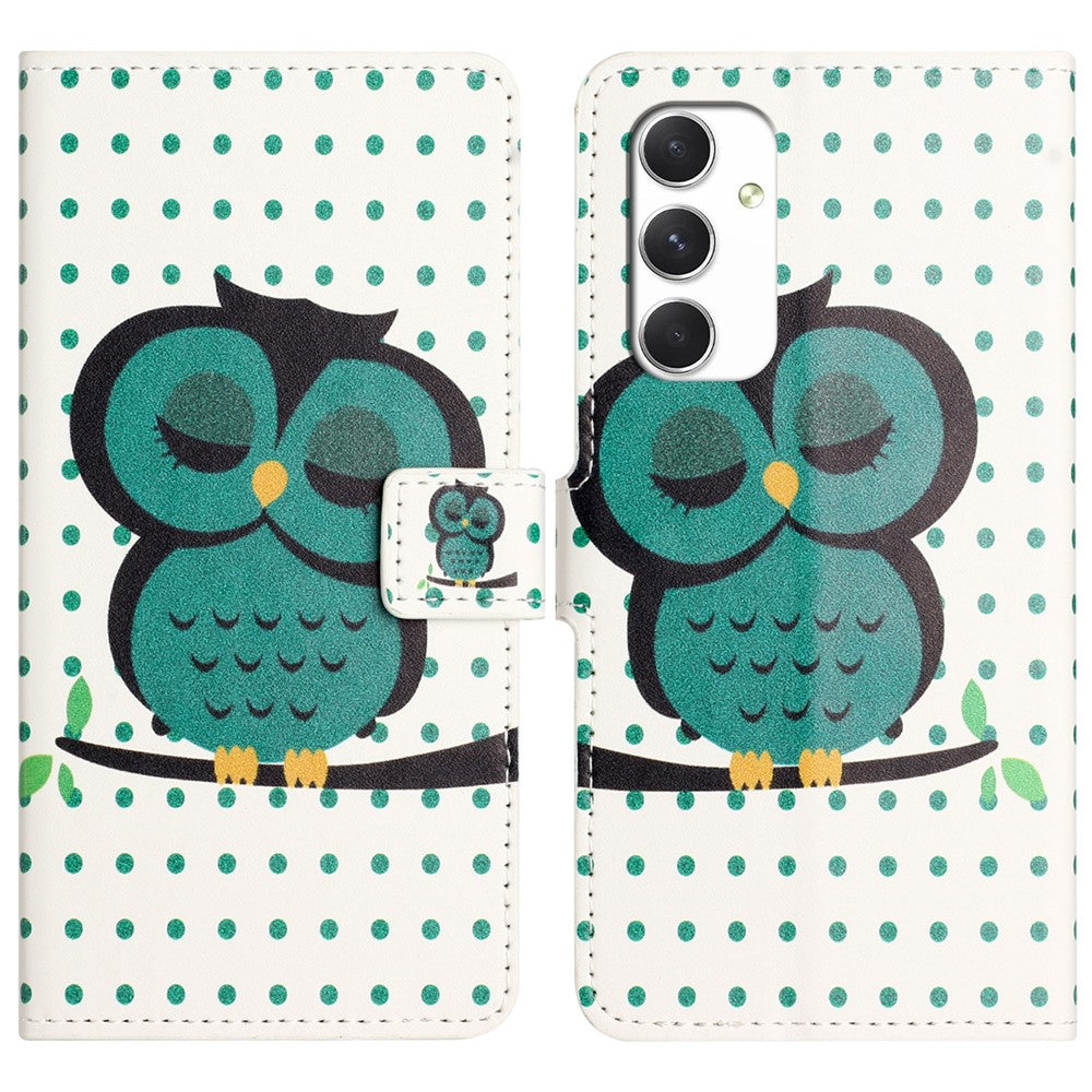 Til Samsung Galaxy A16 5G / A16 4G Cover med Mønstertryk, PU-læder Pung Telefoncover