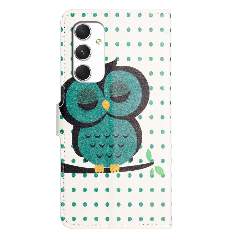 Til Samsung Galaxy A16 5G / A16 4G Cover med Mønstertryk, PU-læder Pung Telefoncover