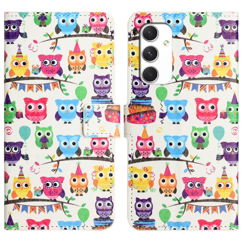 Til Samsung Galaxy A16 5G / A16 4G Cover med Mønstertryk, PU-læder Pung Telefoncover