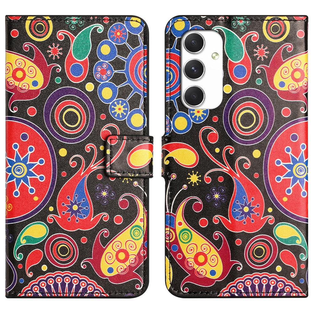 Til Samsung Galaxy A16 5G / A16 4G Cover med Mønstertryk, PU-læder Pung Telefoncover