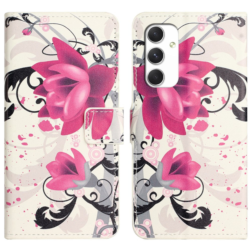 Til Samsung Galaxy A16 5G / A16 4G Cover med Mønstertryk, PU-læder Pung Telefoncover