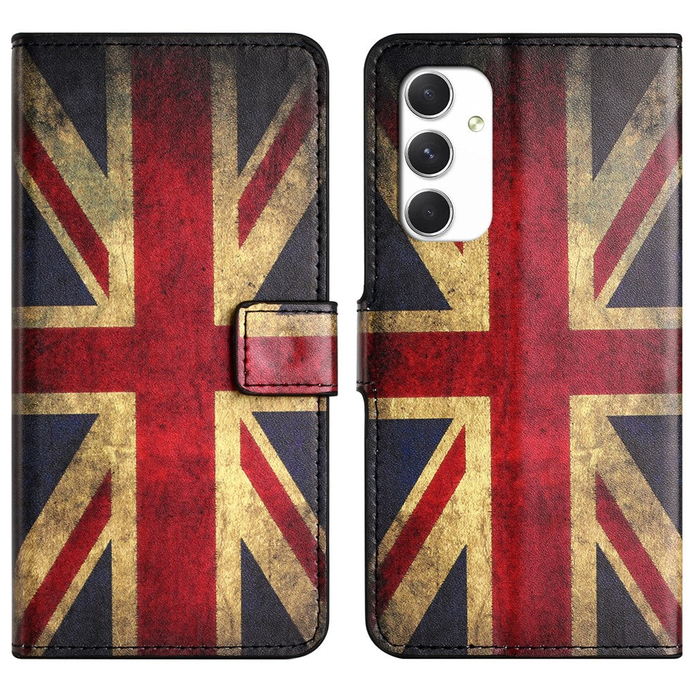 Til Samsung Galaxy A16 5G / A16 4G Cover med Mønstertryk, PU-læder Pung Telefoncover