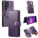 CASENEO MW-02 cover til Samsung Galaxy S24 Ultra med lynlåslomme, PU-læder, stativ og mobilcover