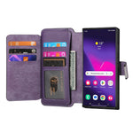 CASENEO MW-02 cover til Samsung Galaxy S24 Ultra med lynlåslomme, PU-læder, stativ og mobilcover