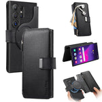 CASENEO MW-02 cover til Samsung Galaxy S24 Ultra med lynlåslomme, PU-læder, stativ og mobilcover