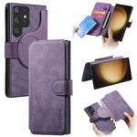 For Samsung Galaxy S23 Ultra Magnetisk Cover CASENEO Aftageligt Læder Telefon Pung Cover