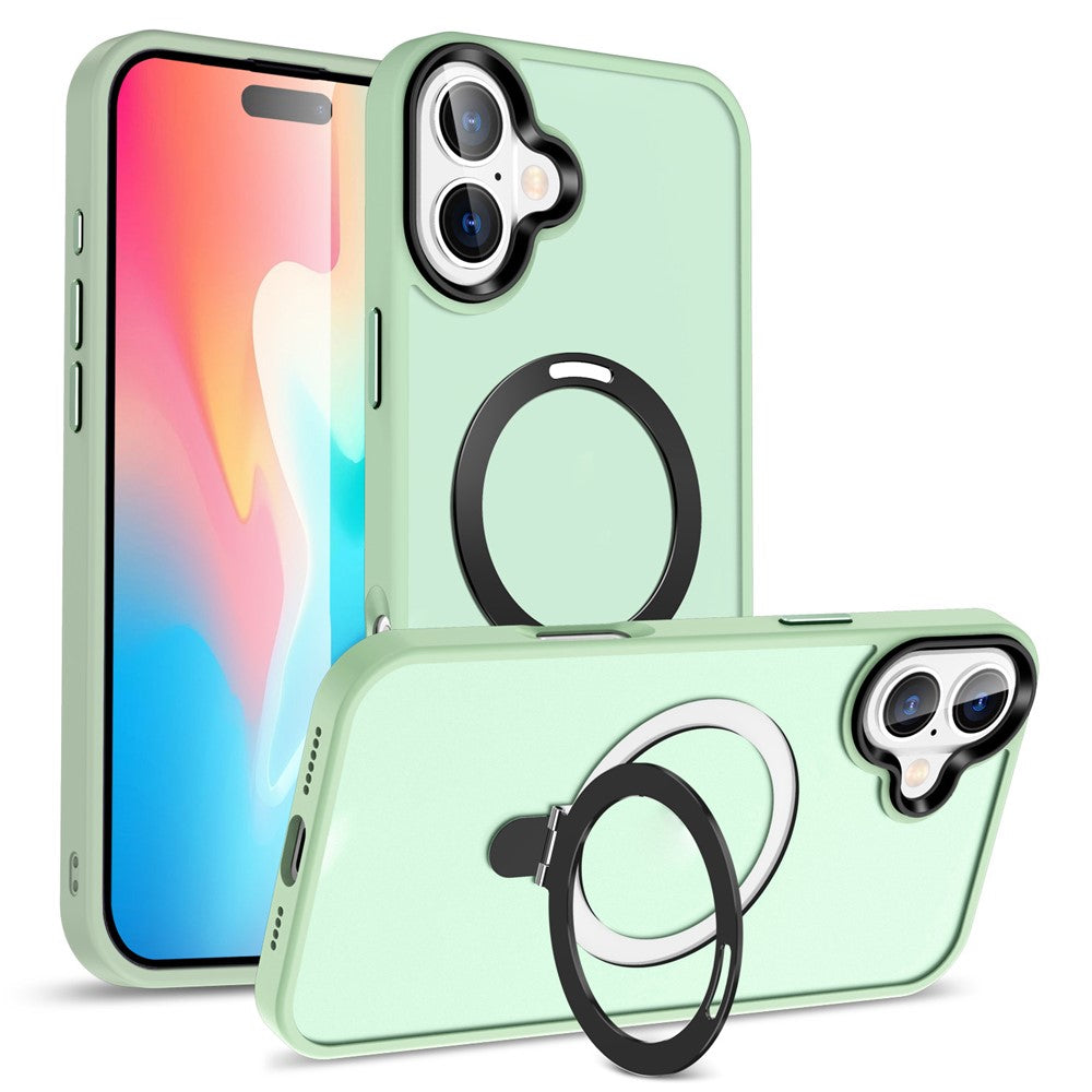 Til iPhone 16 Plus Cover med Støttefod Kompatibel med MagSafe
