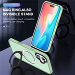 For iPhone 16 Plus Case Kickstand Back Phone Cover Compatible with MagSafe