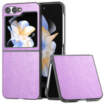 For Samsung Galaxy Z Flip7 FE 5G / Z Flip6 5G Case Glitter Leather+PC Phone Cover