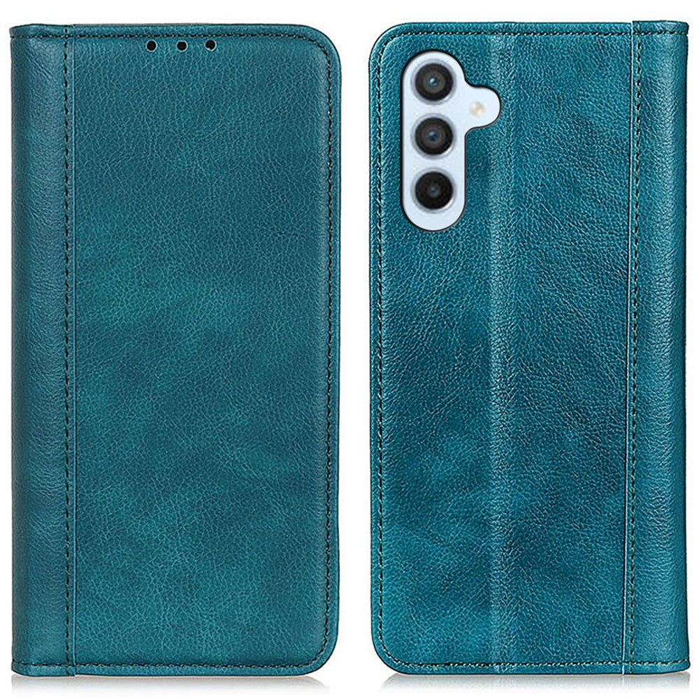 For Samsung Galaxy M35 5G Stand Case Split Leather Litchi Texture Wallet Phone Cover