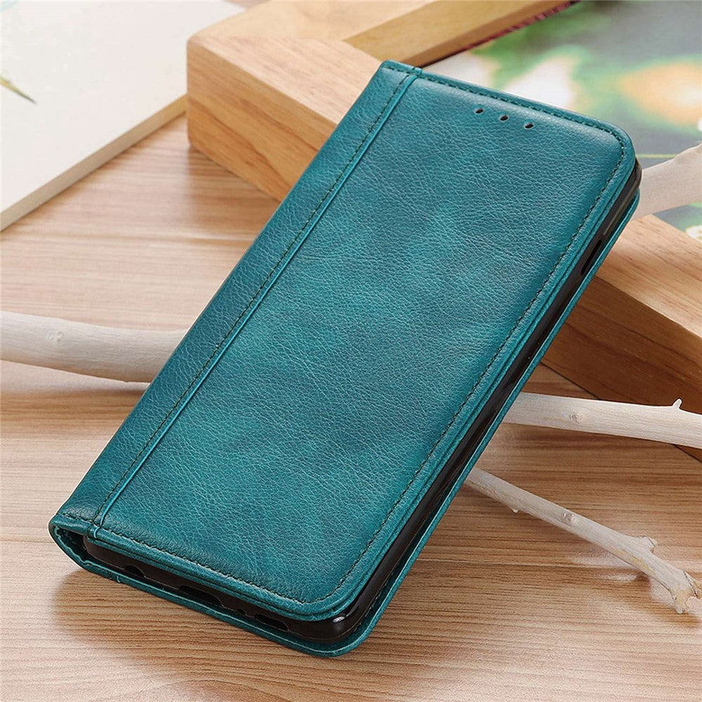 For Samsung Galaxy M35 5G Stand Case Split Leather Litchi Texture Wallet Phone Cover