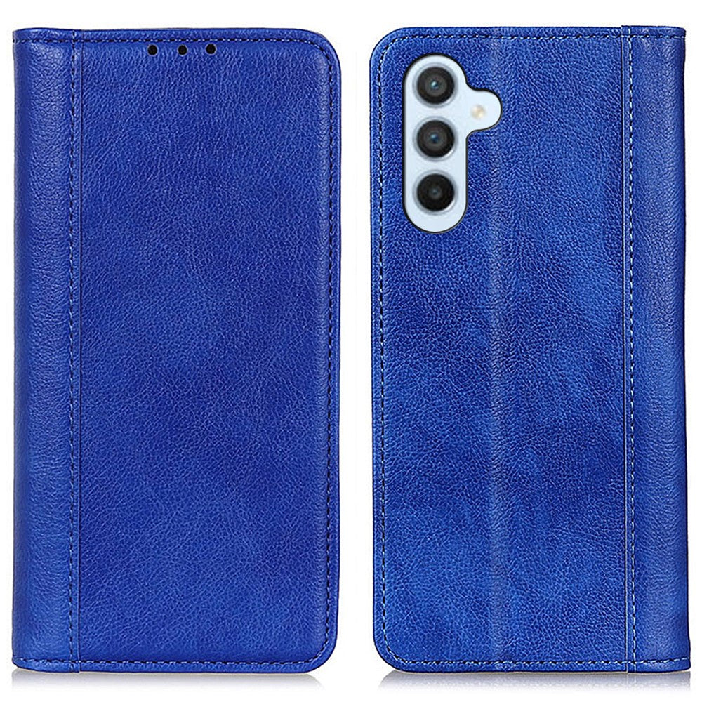 For Samsung Galaxy M35 5G Stand Case Split Leather Litchi Texture Wallet Phone Cover