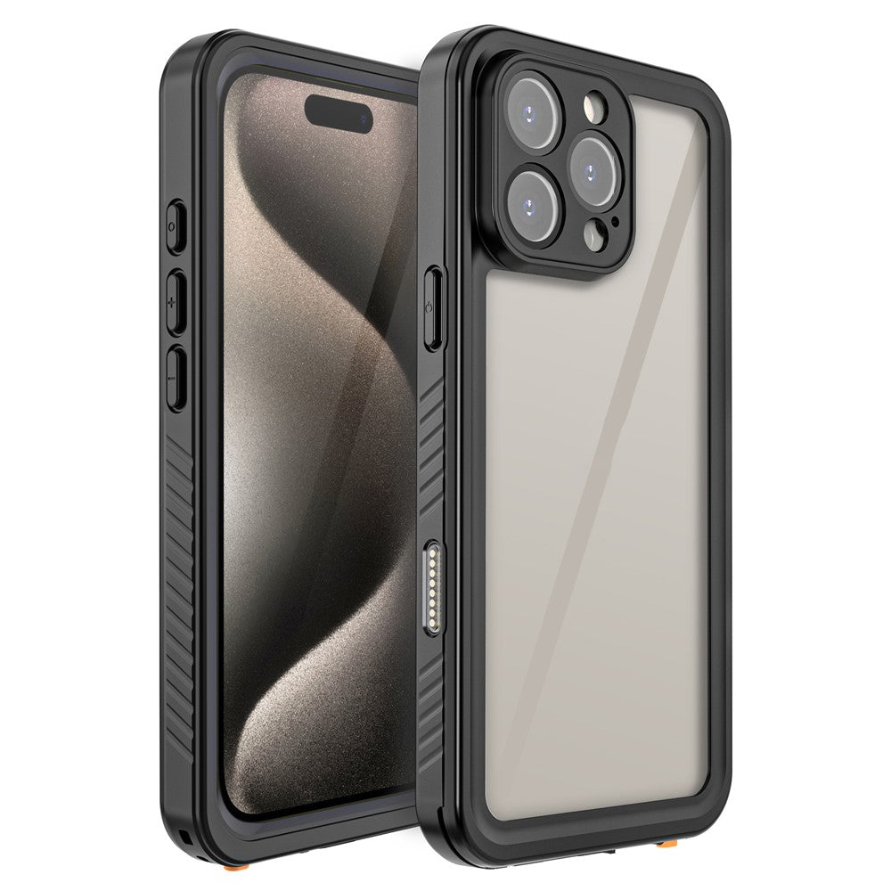 REDPEPPER FS-serien til iPhone 16 Pro Max telefoncover IP68 Vandtæt telefoncover med klar bagside