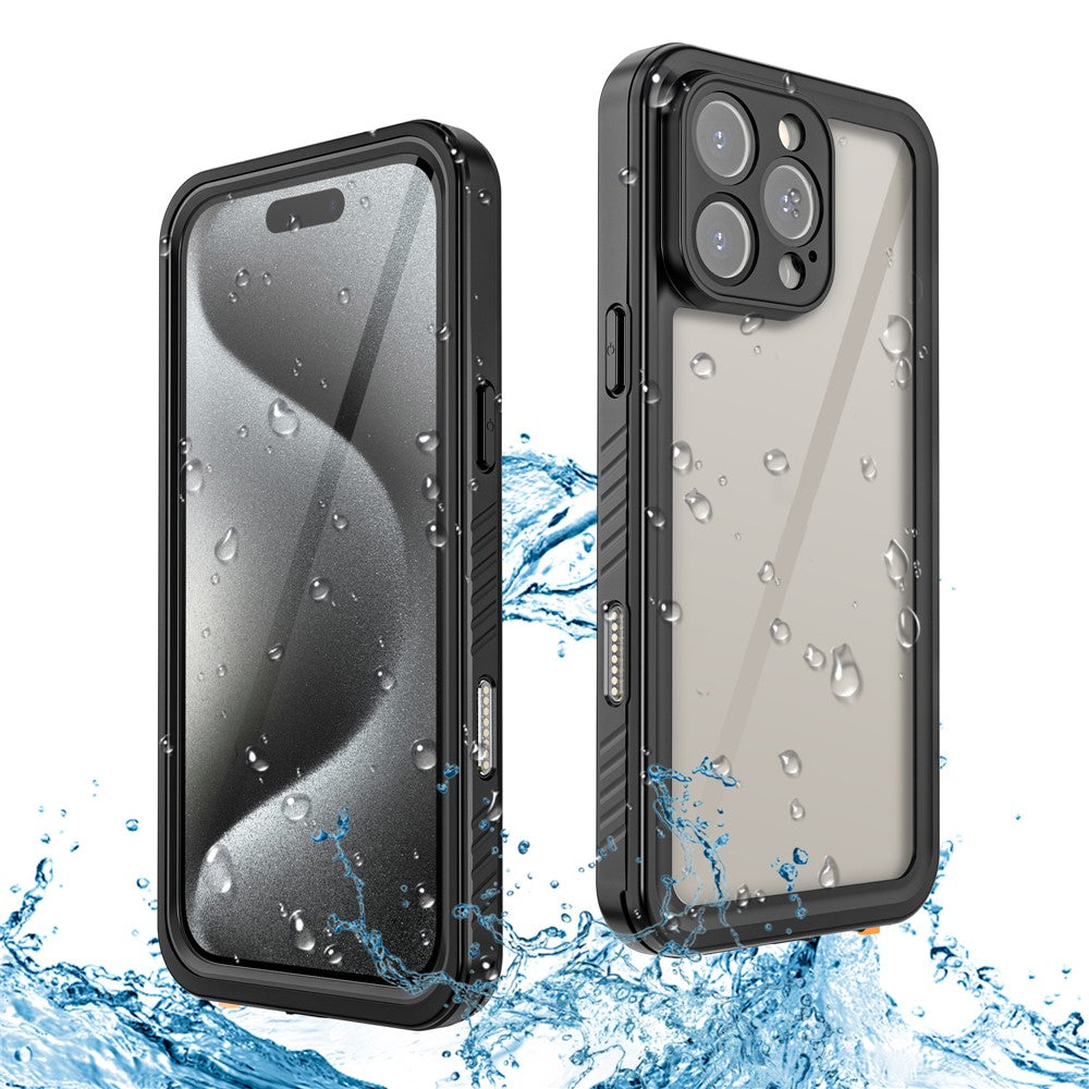 REDPEPPER FS-serien til iPhone 16 Pro Max telefoncover IP68 Vandtæt telefoncover med klar bagside