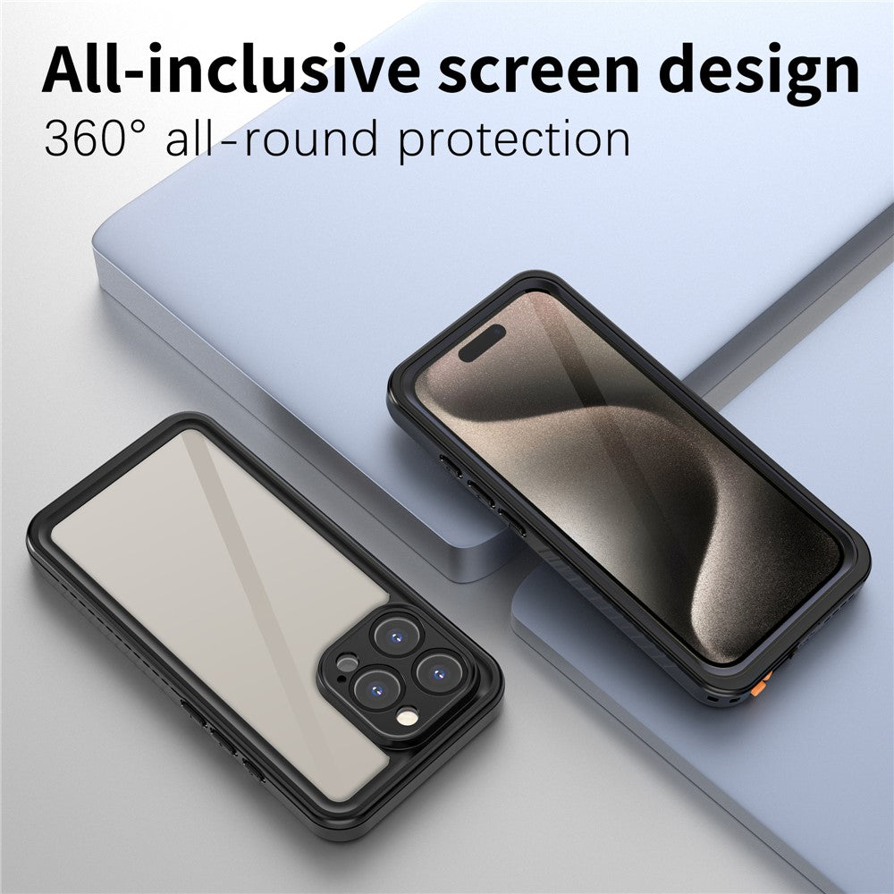 REDPEPPER FS-serien til iPhone 16 Pro Max telefoncover IP68 Vandtæt telefoncover med klar bagside