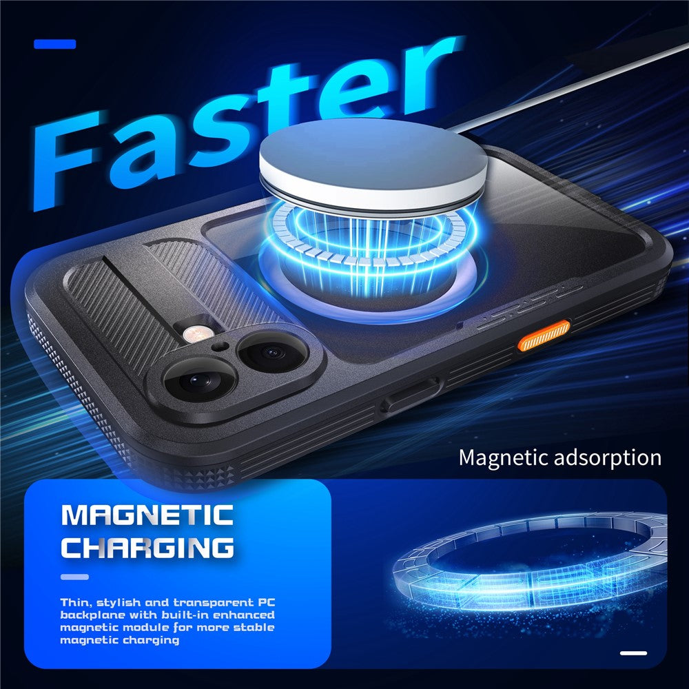 REDPEPPER For iPhone 16 Phone Case Compatible with MagSafe IP68 Waterproof Clear Phone Cover