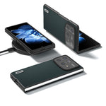 ABEEL For Xiaomi Mix Fold 4 5G Case Genuine Cow Leather PC Phone Cover Black Edge