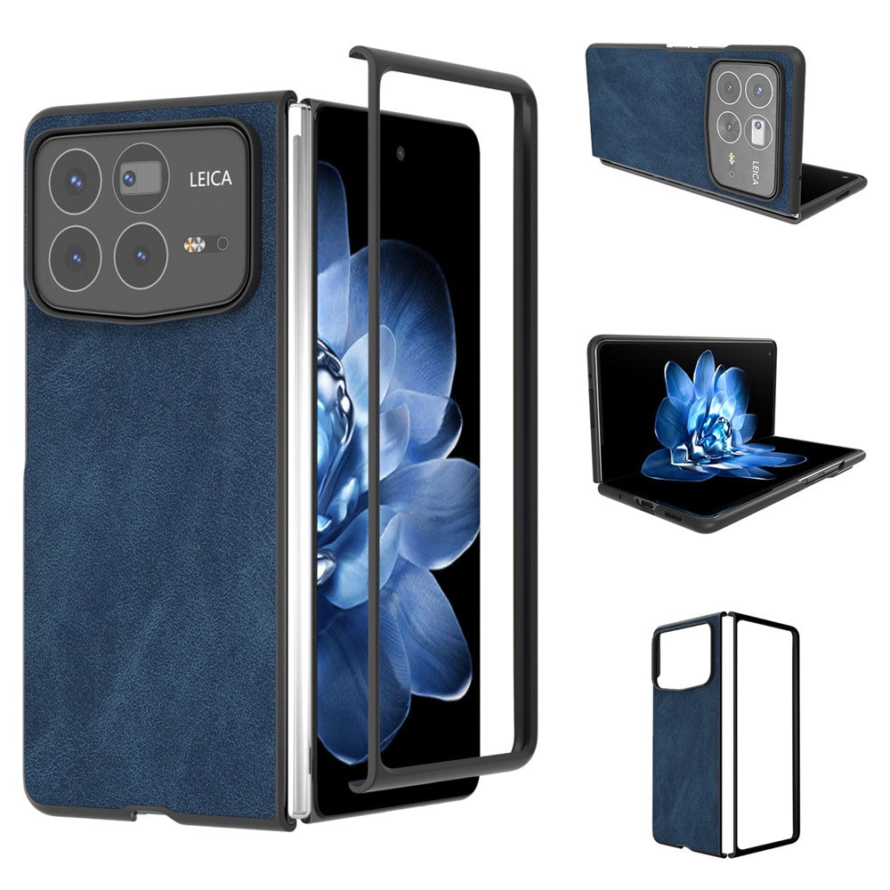 Skyddsskal för Xiaomi Mix Fold 4 5G med svart kant och PU+PC-fodral