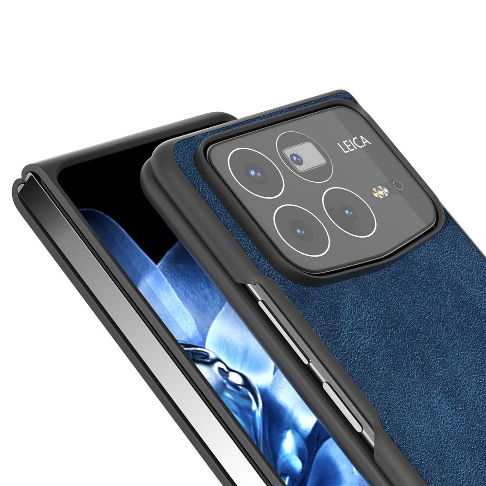 Skyddsskal för Xiaomi Mix Fold 4 5G med svart kant och PU+PC-fodral