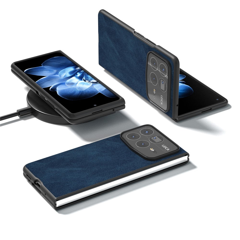 Skyddsskal för Xiaomi Mix Fold 4 5G med svart kant och PU+PC-fodral