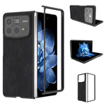 Skyddsskal för Xiaomi Mix Fold 4 5G med svart kant och PU+PC-fodral