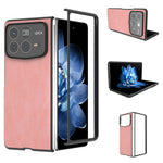 Skyddsskal för Xiaomi Mix Fold 4 5G med svart kant och PU+PC-fodral