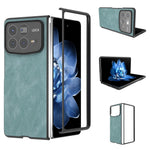 Skyddsskal för Xiaomi Mix Fold 4 5G med svart kant och PU+PC-fodral