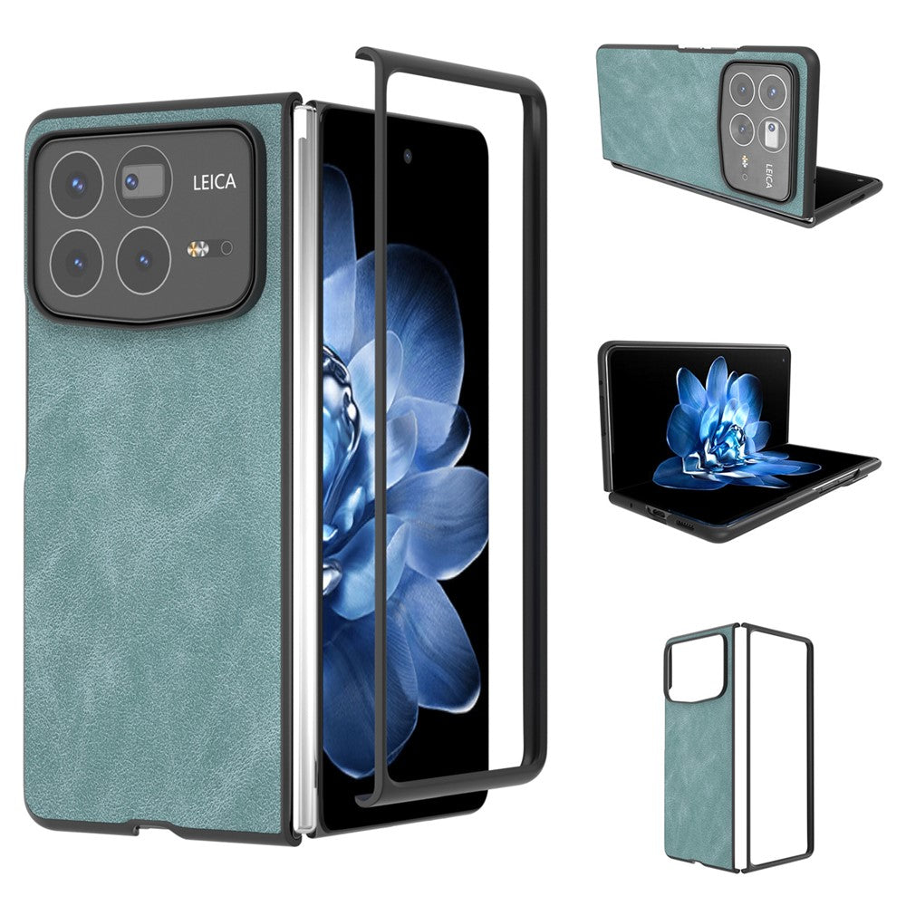 Skyddsskal för Xiaomi Mix Fold 4 5G med svart kant och PU+PC-fodral