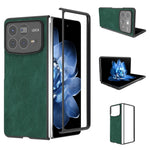 Skyddsskal för Xiaomi Mix Fold 4 5G med svart kant och PU+PC-fodral